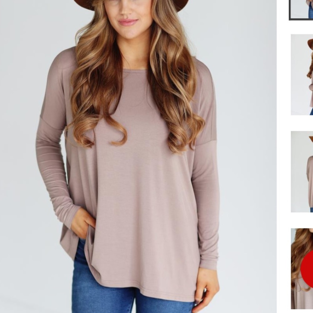 PIKO Burgundy Long Sleeve Top